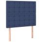 vidaXL Cama box spring colchón y luces LED tela azul 100x200 cm vidaXL Cama box spring colchón y luces LED tela azul 100x200 cm