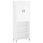 vidaXL Aparador alto madera contrachapada blanco brillo 69,5x34x180 cm vidaXL Aparador alto madera contrachapada blanco brillo 69,5x34x180 cm
