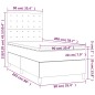 vidaXL Cama box spring y colchón LED cuero sintético gris 90x200 cm vidaXL Cama box spring y colchón LED cuero sintético gris 90x200 cm
