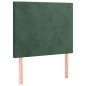 vidaXL Cama box spring colchón y LED terciopelo verde oscuro 90x190 cm vidaXL Cama box spring colchón y LED terciopelo verde oscuro 90x190 cm