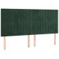 vidaXL Cama box spring colchón y LED terciopelo verde oscuro 180x200cm vidaXL Cama box spring colchón y LED terciopelo verde oscuro 180x200cm