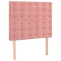 vidaXL Cama box spring colchón y LED terciopelo rosa 90x200 cm vidaXL Cama box spring colchón y LED terciopelo rosa 90x200 cm