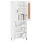vidaXL Aparador alto madera contrachapada blanco brillo 69,5x34x180 cm vidaXL Aparador alto madera contrachapada blanco brillo 69,5x34x180 cm
