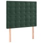 vidaXL Cama box spring colchón y LED terciopelo verde oscuro 90x190 cm vidaXL Cama box spring colchón y LED terciopelo verde oscuro 90x190 cm