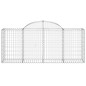 vidaXL Cestas de gaviones 9 uds forma de arco hierro 200x50x80/100 cm vidaXL Cestas de gaviones 9 uds forma de arco hierro 200x50x80/100 cm