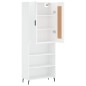 vidaXL Aparador alto madera contrachapada blanco brillo 69,5x34x180 cm vidaXL Aparador alto madera contrachapada blanco brillo 69,5x34x180 cm