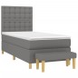 vidaXL Cama box spring con colchón tela gris oscuro 90x190 cm vidaXL Cama box spring con colchón tela gris oscuro 90x190 cm