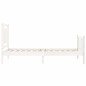 vidaXL Estructura de cama con cabecero madera maciza blanco 90x200 cm vidaXL Estructura de cama con cabecero madera maciza blanco 90x200 cm