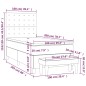 vidaXL Cama box spring con colchón tela azul 100x200 cm vidaXL Cama box spring con colchón tela azul 100x200 cm