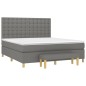 vidaXL Cama box spring con colchón tela gris oscuro 160x200 cm vidaXL Cama box spring con colchón tela gris oscuro 160x200 cm