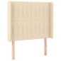 vidaXL Cama box spring colchón y luces LED tela crema 80x200 cm