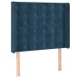 vidaXL Cama box spring colchón y LED terciopelo azul oscuro 90x200 cm vidaXL Cama box spring colchón y LED terciopelo azul oscuro 90x200 cm