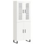 vidaXL Aparador alto madera contrachapada blanco brillo 69,5x34x180 cm vidaXL Aparador alto madera contrachapada blanco brillo 69,5x34x180 cm