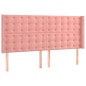 vidaXL Cama box spring colchón y LED terciopelo rosa 180x200 cm vidaXL Cama box spring colchón y LED terciopelo rosa 180x200 cm