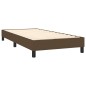 vidaXL Cama box spring con colchón tela marrón oscuro 80x200 cm
