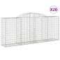 vidaXL Cestas gaviones 20 uds forma de arco hierro 300x50x120/140 cm vidaXL Cestas gaviones 20 uds forma de arco hierro 300x50x120/140 cm