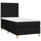 vidaXL Cama box spring colchón y luces LED tela negro 80x200 cm vidaXL Cama box spring colchón y luces LED tela negro 80x200 cm