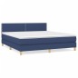vidaXL Cama box spring con colchón tela azul 160x200 cm vidaXL Cama box spring con colchón tela azul 160x200 cm