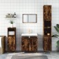 vidaXL Set de muebles baño 3 pzas madera contrachapada roble ahumado vidaXL Set de muebles baño 3 pzas madera contrachapada roble ahumado