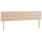 vidaXL Cama box spring con colchón cuero sintético capuchino 200x200cm vidaXL Cama box spring con colchón cuero sintético capuchino 200x200cm