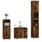 vidaXL Set de muebles baño 3 pzas madera contrachapada roble ahumado vidaXL Set de muebles baño 3 pzas madera contrachapada roble ahumado