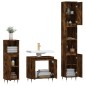 vidaXL Set de muebles baño 3 pzas madera contrachapada roble ahumado vidaXL Set de muebles baño 3 pzas madera contrachapada roble ahumado