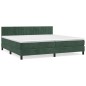 vidaXL Cama box spring con colchón terciopelo verde oscuro 200x200 cm vidaXL Cama box spring con colchón terciopelo verde oscuro 200x200 cm