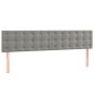 vidaXL Cama box spring con colchón terciopelo gris claro 180x200 cm