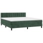 vidaXL Cama box spring con colchón terciopelo verde oscuro 180x200 cm vidaXL Cama box spring con colchón terciopelo verde oscuro 180x200 cm