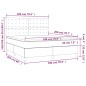 vidaXL Cama box spring con colchón tela marrón oscuro 180x200 cm vidaXL Cama box spring con colchón tela marrón oscuro 180x200 cm