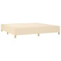 vidaXL Cama box spring con colchón tela color crema 200x200 cm vidaXL Cama box spring con colchón tela color crema 200x200 cm