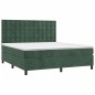 vidaXL Cama box spring con colchón terciopelo verde oscuro 180x200 cm vidaXL Cama box spring con colchón terciopelo verde oscuro 180x200 cm