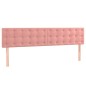 vidaXL Cama box spring con colchón terciopelo rosa 180x200 cm vidaXL Cama box spring con colchón terciopelo rosa 180x200 cm