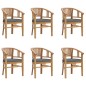 vidaXL Juego de comedor de jardín 7 piezas madera maciza de teca vidaXL Juego de comedor de jardín 7 piezas madera maciza de teca