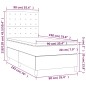 vidaXL Cama box spring con colchón tela gris oscuro 90x190 cm vidaXL Cama box spring con colchón tela gris oscuro 90x190 cm