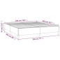 vidaXL Cama box spring con colchón tela azul 180x200 cm
