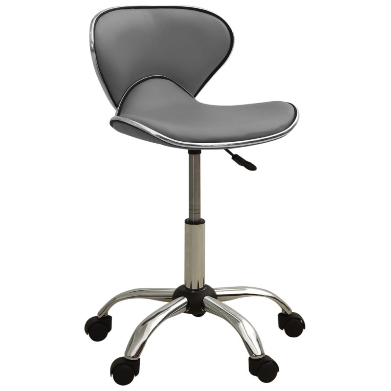 323678 vidaXL Salon Spa Stool Grey Faux Leather 323678 vidaXL Salon Spa Stool Grey Faux Leather