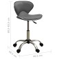 323678 vidaXL Salon Spa Stool Grey Faux Leather 323678 vidaXL Salon Spa Stool Grey Faux Leather
