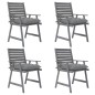 vidaXL Sillas de comedor jardín con cojines 4 uds madera maciza acacia vidaXL Sillas de comedor jardín con cojines 4 uds madera maciza acacia
