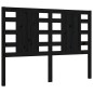 vidaXL Estructura de cama con cabecero madera maciza negro 140x200 cm