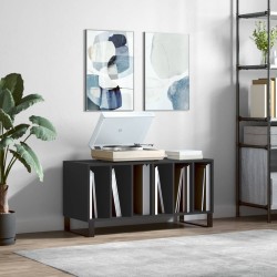 vidaXL Mueble para discos madera contrachapada negro 100x38x48 cm