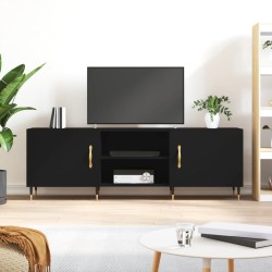 vidaXL Mueble para TV madera de ingeniería negro 150x30x50 cm
