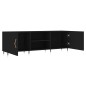 vidaXL Mueble para TV madera de ingeniería negro 150x30x50 cm vidaXL Mueble para TV madera de ingeniería negro 150x30x50 cm