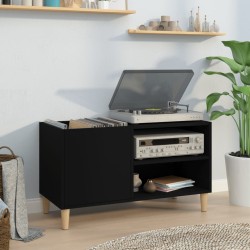 vidaXL Mueble para discos madera contrachapada negro 84,5x38x48 cm