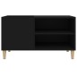 vidaXL Mueble para discos madera contrachapada negro 84,5x38x48 cm