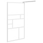 vidaXL Mampara ducha con estante vidrio ESG y aluminio blanco 100x195cm vidaXL Mampara ducha con estante vidrio ESG y aluminio blanco 100x195cm