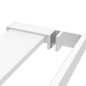 vidaXL Mampara ducha con estante vidrio ESG y aluminio blanco 100x195cm vidaXL Mampara ducha con estante vidrio ESG y aluminio blanco 100x195cm