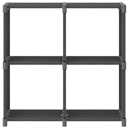 vidaXL Estantería de 4 cubos de tela gris 69x30x72,5 cm