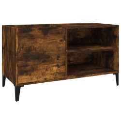 vidaXL Mueble discos madera contrachapada roble ahumado 84,5x38x48 cm