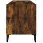 vidaXL Mueble discos madera contrachapada roble ahumado 84,5x38x48 cm vidaXL Mueble discos madera contrachapada roble ahumado 84,5x38x48 cm